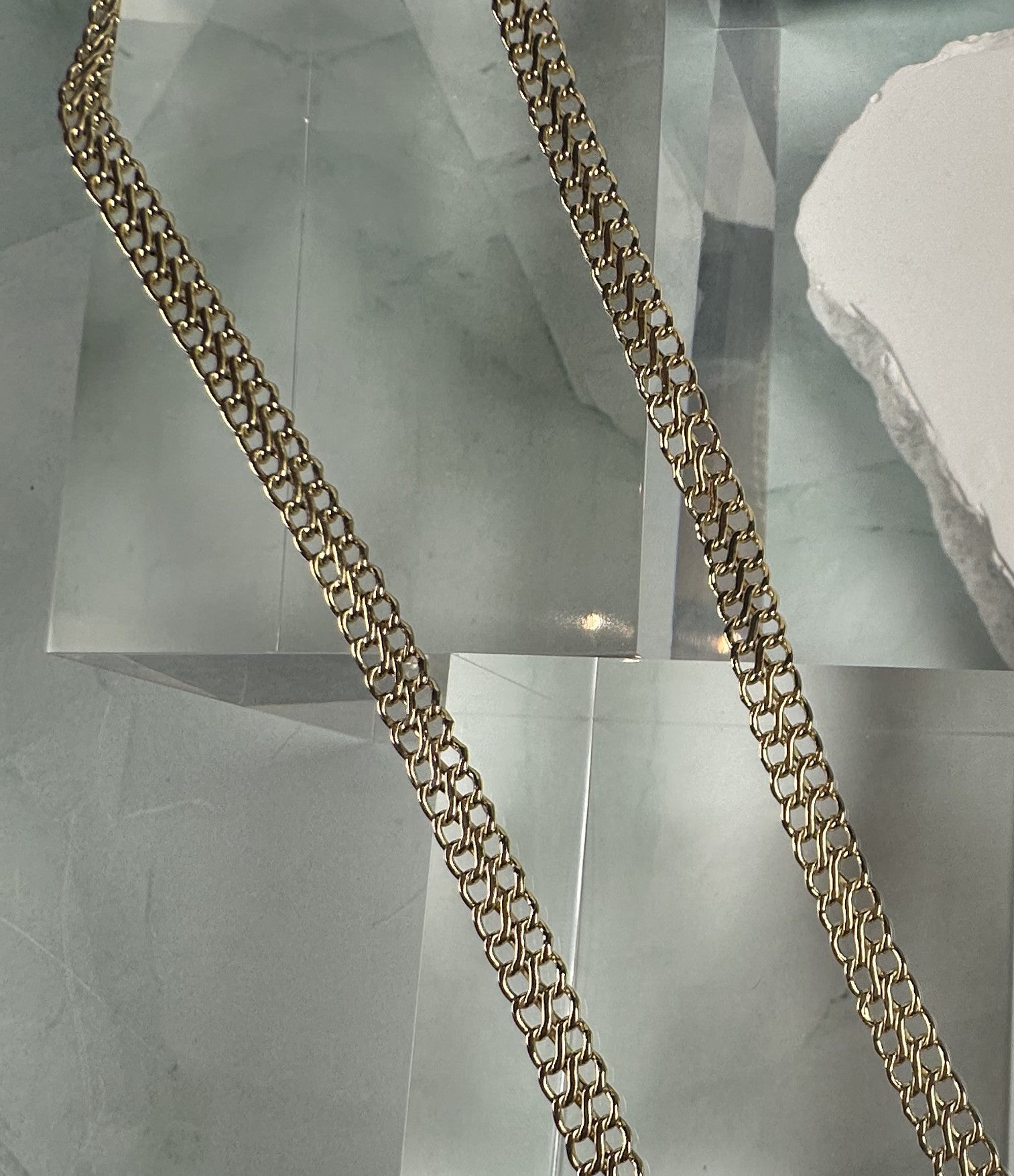 The Milanese Double Curb: 18k Italian Gold 20" Necklace