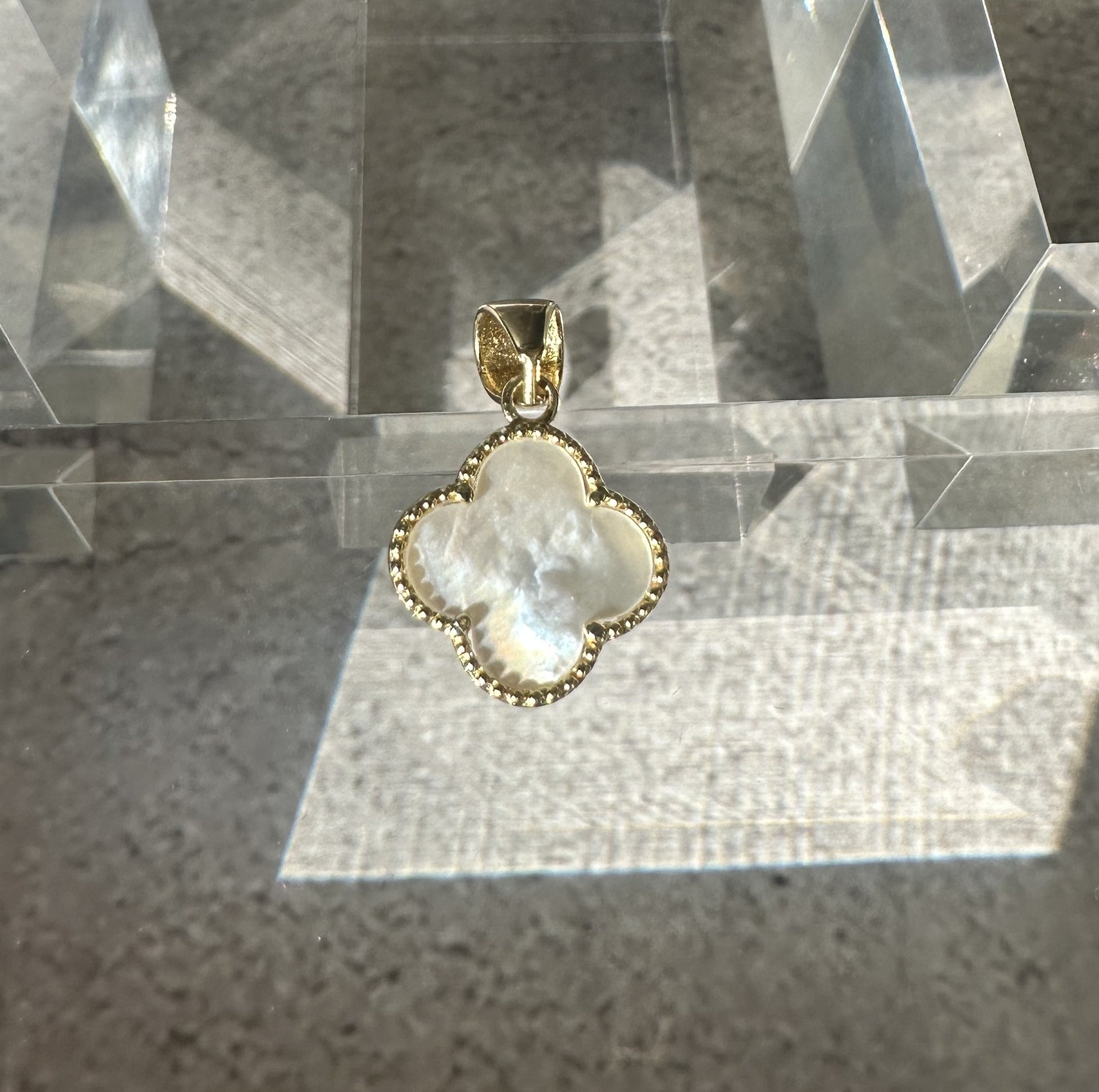The Venetian Clover: 18k Italian Gold & Mother of Pearl Pendant