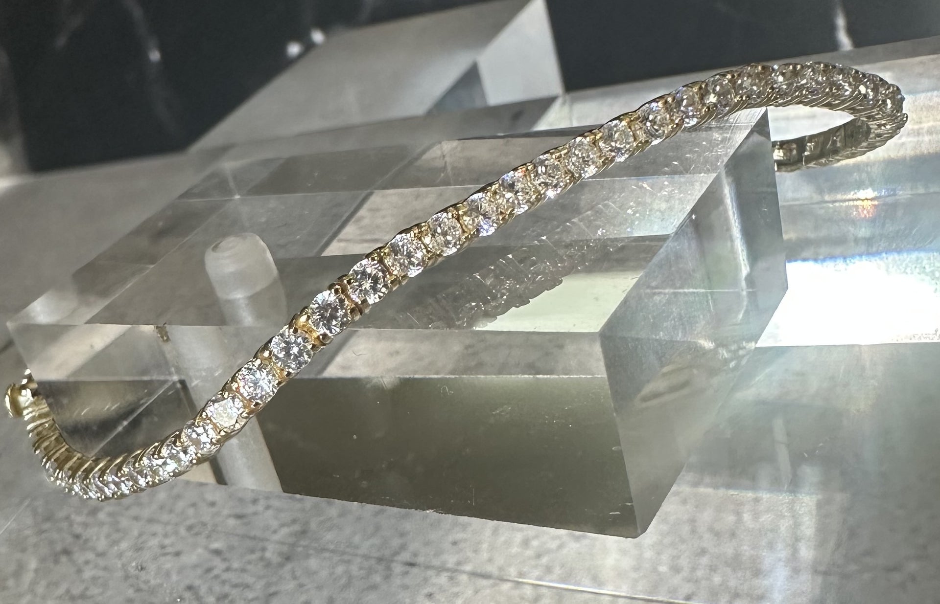The Venetian Sky: 18k Gold Vermeil & Swarovski Crystal Tennis Bracelet