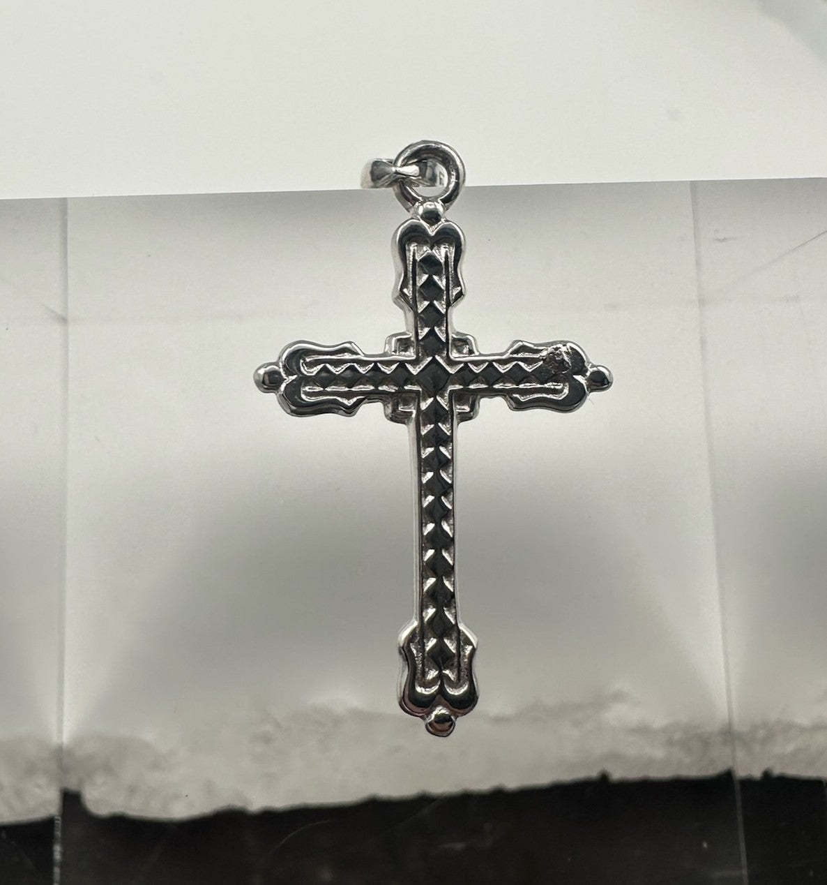 The Venetian Gothic: 925 Italian Sterling Silver Cross Pendant