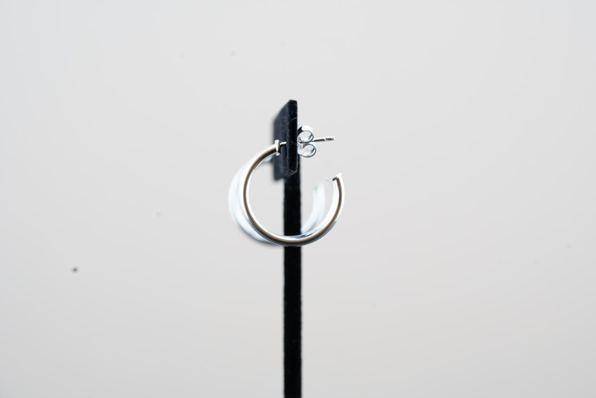 925 Silver Triple Row Hooped Earring - 20 MM