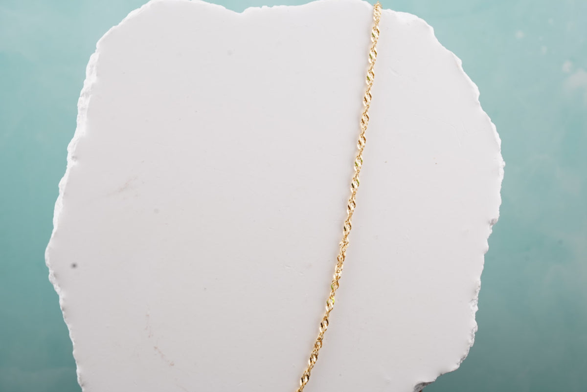14k Gold Water Wave Permanent Link