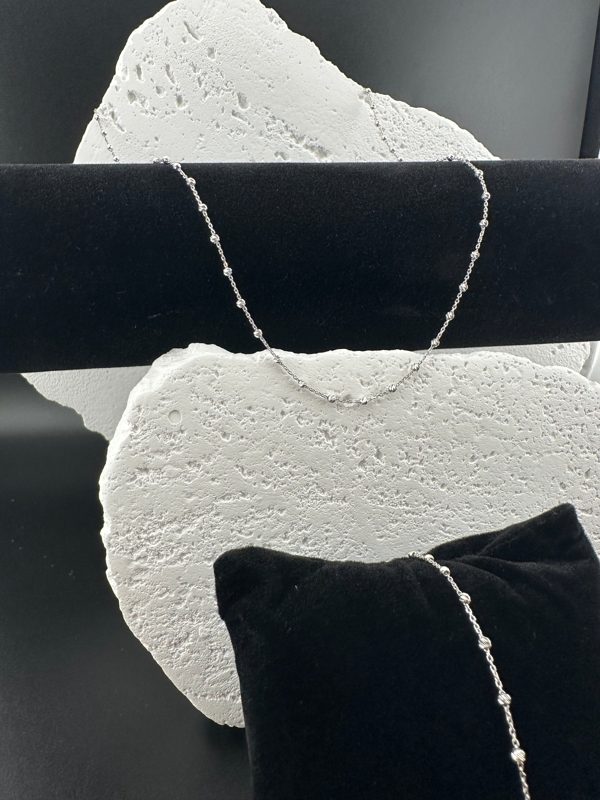 The Starlight Suite: 18k Italian White Gold Diamond-Cut Set