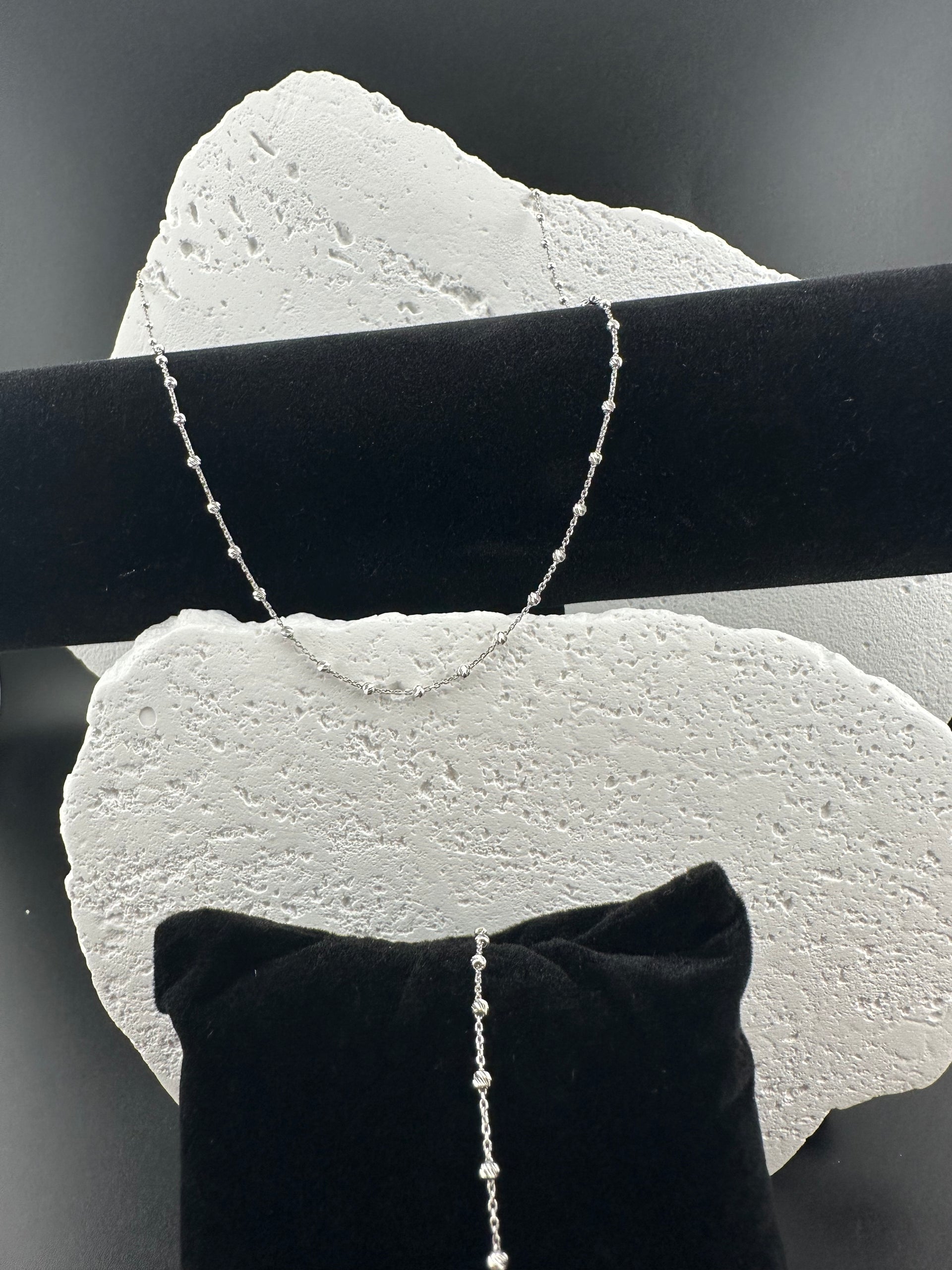 The Starlight Suite: 18k Italian White Gold Diamond-Cut Set