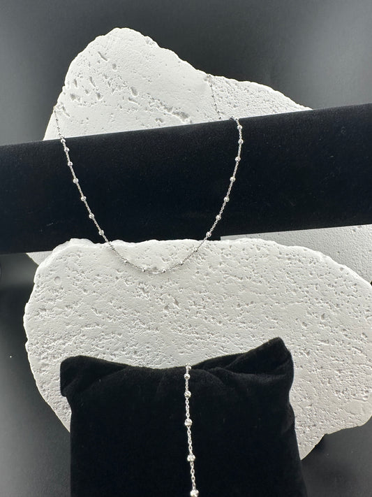 The Starlight Suite: 18k Italian White Gold Diamond-Cut Set