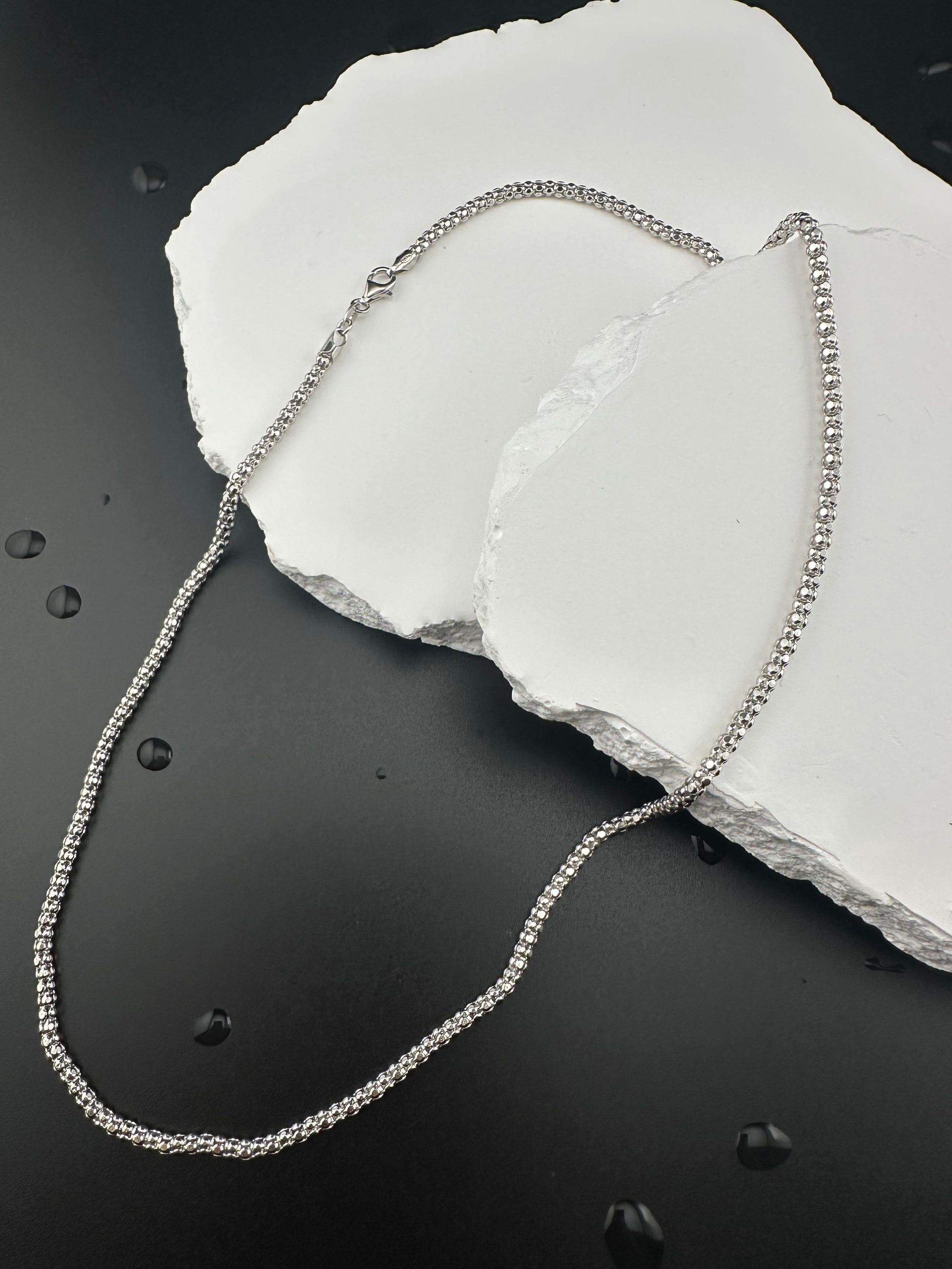 The Milano Mesh: 925 Italian Sterling Silver 20" Necklace