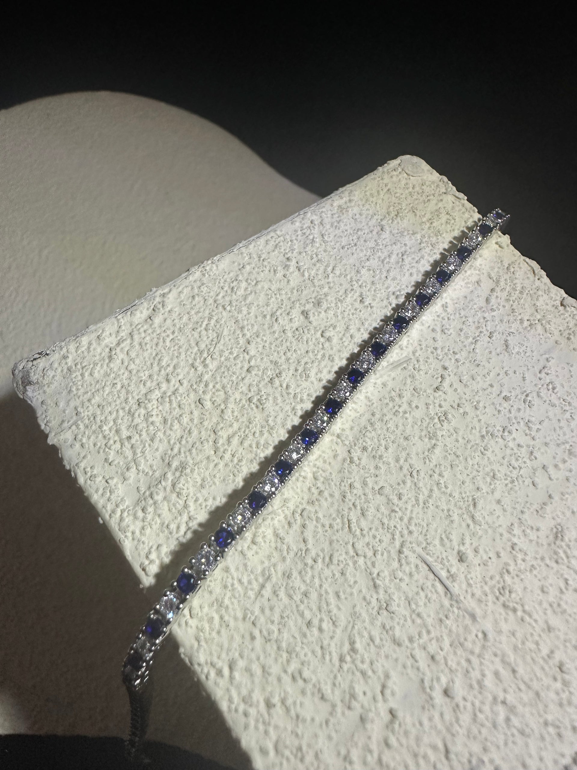 The Venetian Sky: Swarovski Crystal & 925 Silver Tennis Bracelet