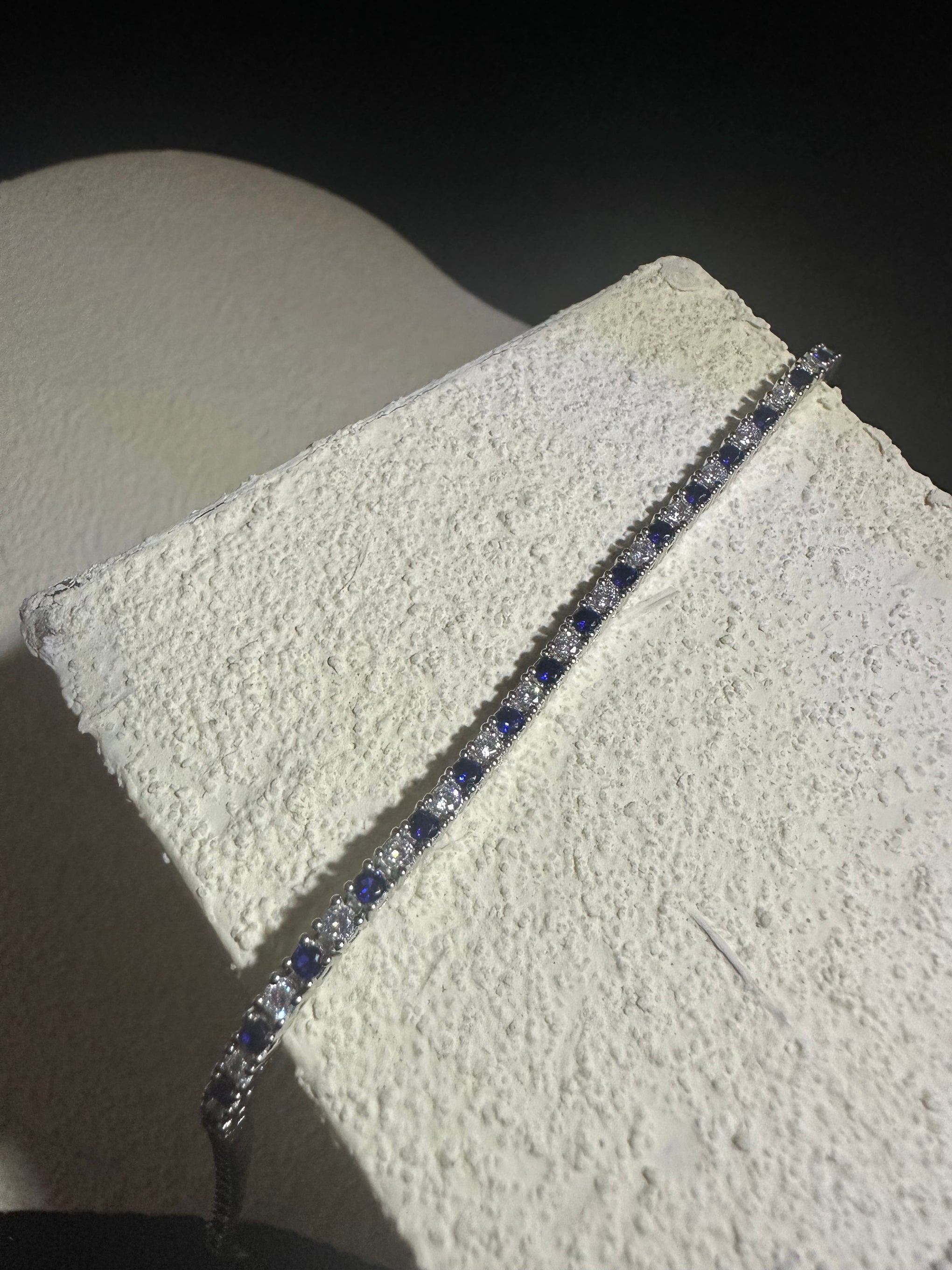 The Venetian Sky: Swarovski Crystal & 925 Silver Tennis Bracelet