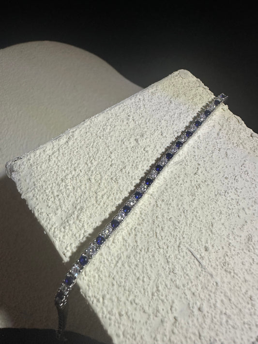 The Venetian Sky: Swarovski Crystal & 925 Silver Tennis Bracelet