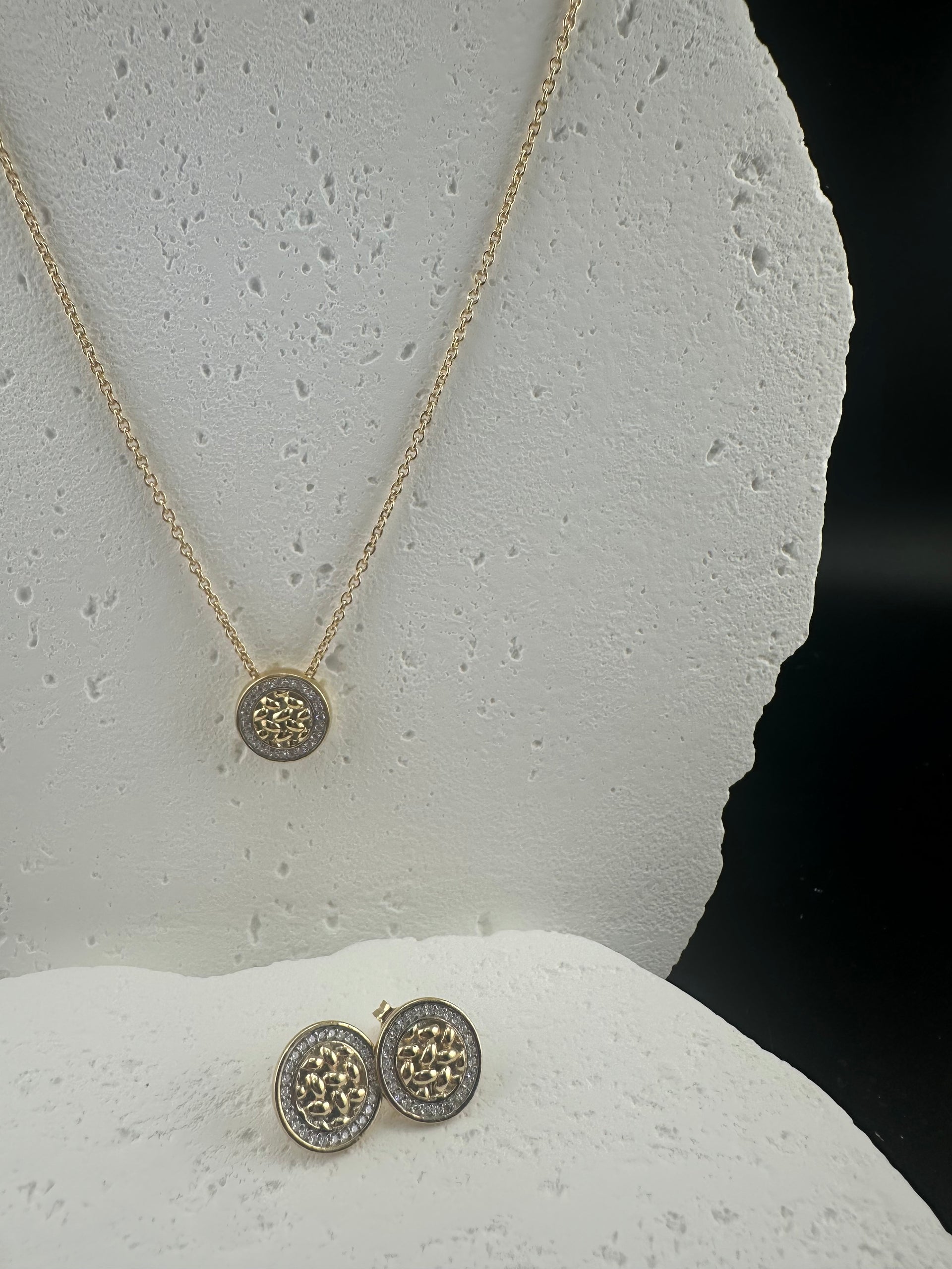 The Venetian Pavé Suite: 18k Gold Vermeil & Swarovski Set