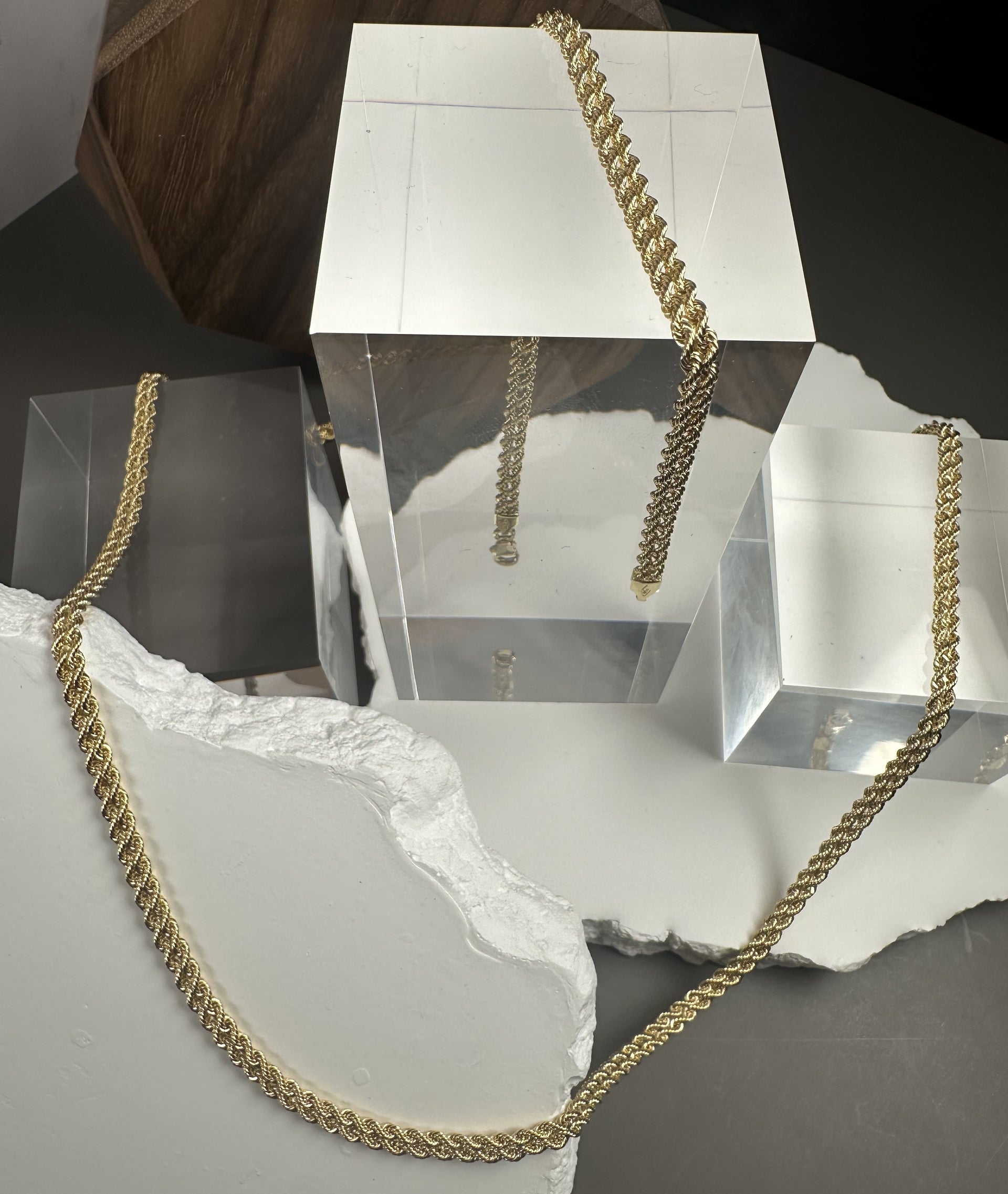The Venezia Braided Essential: Heavy 18k Solid Gold Double Rope