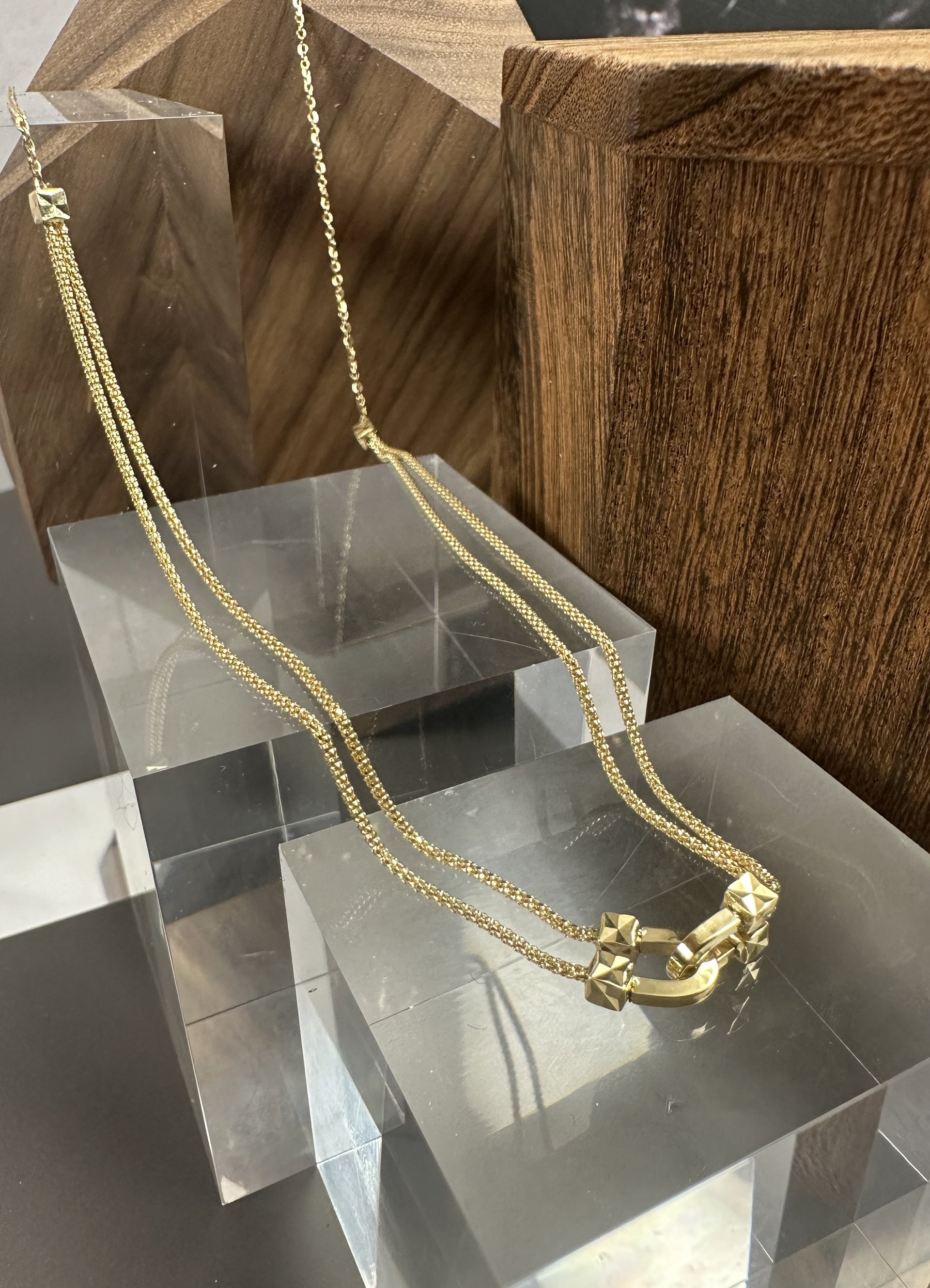 L’Arco della Fortuna — 18k Italian Gold Double Horseshoe Arch Necklace
