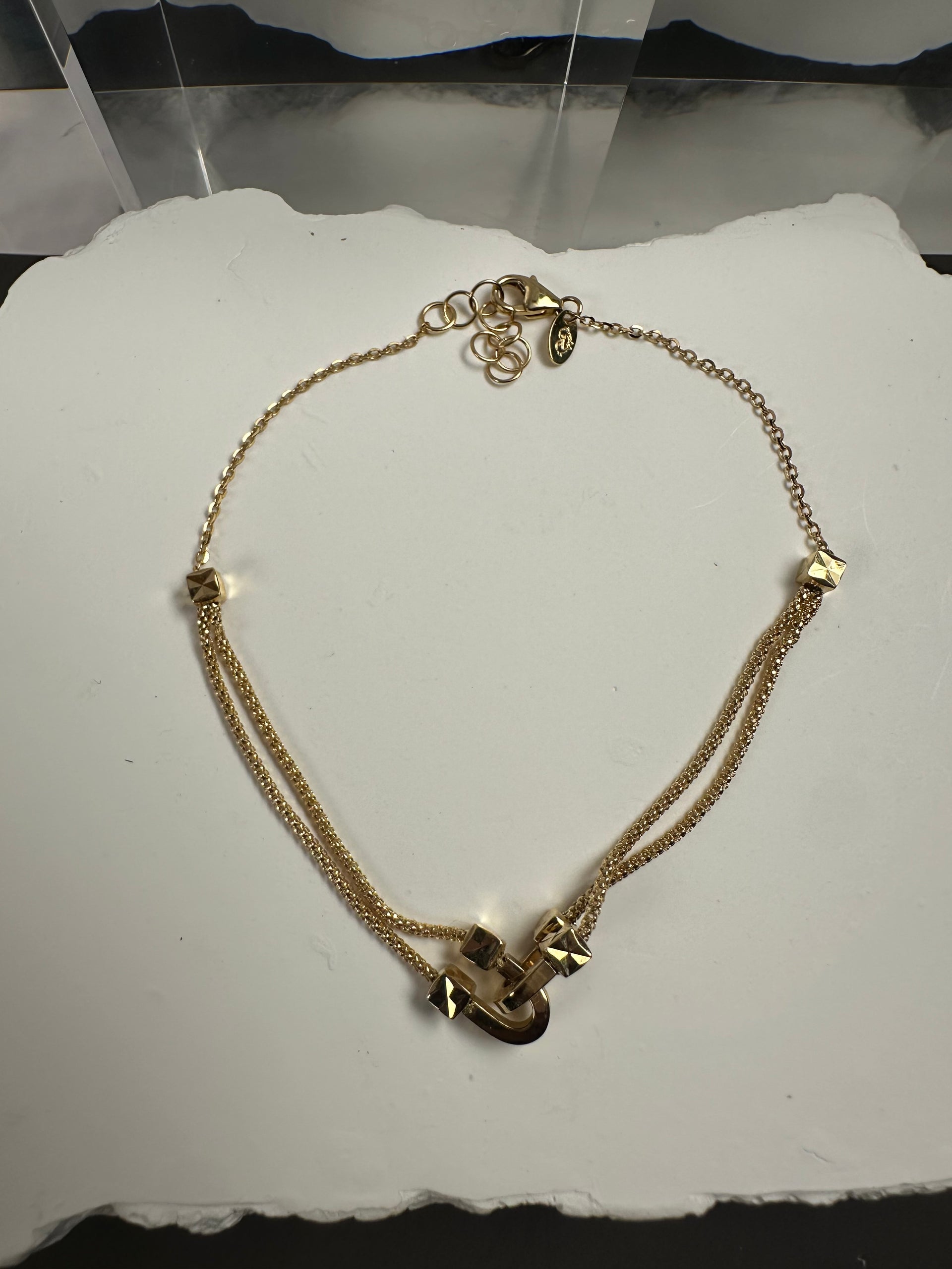 Il Bracciale d’Arco — 18k Italian Gold Double-Strand Horseshoe Arch Bracelet
