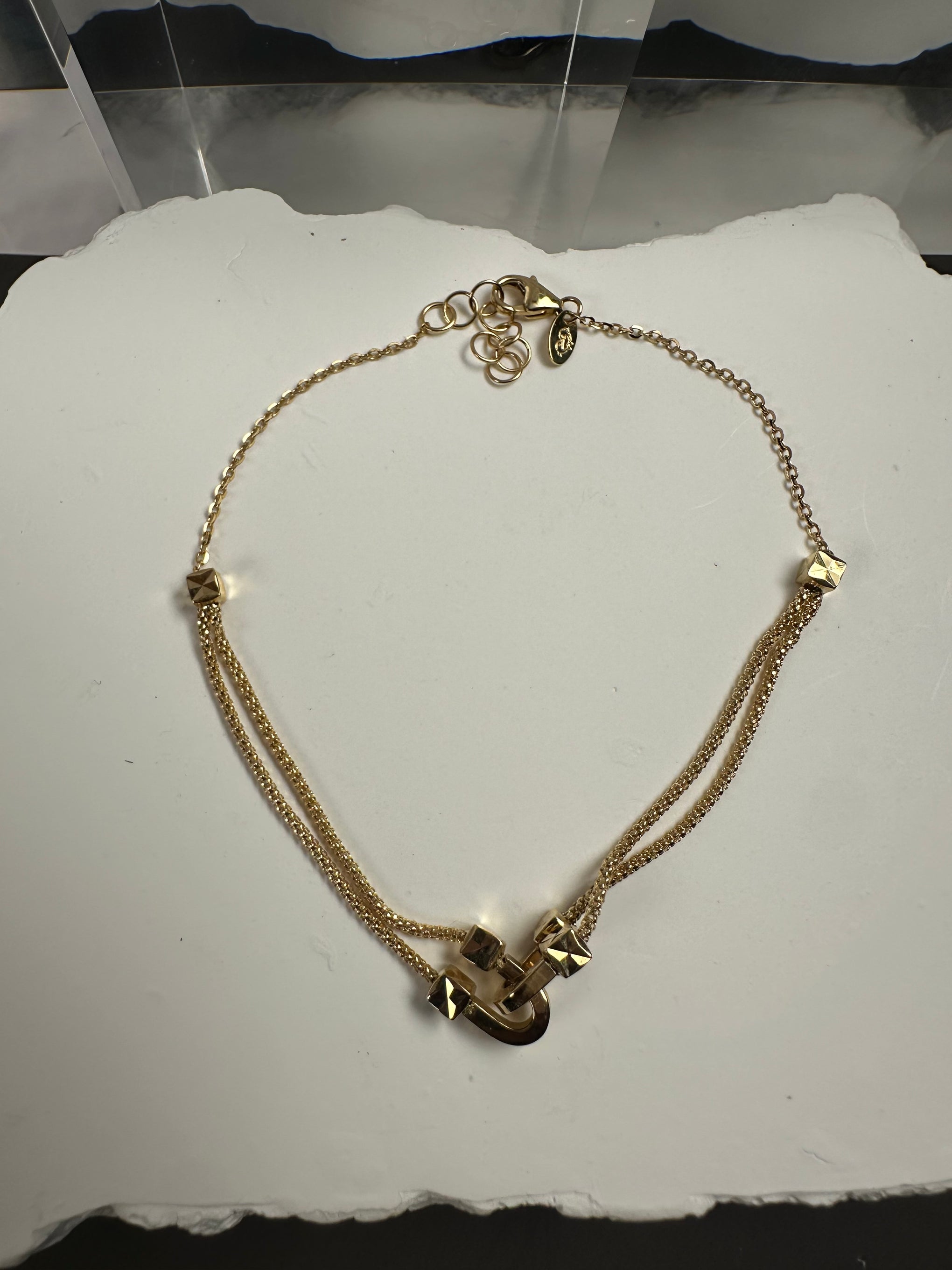 Il Bracciale d’Arco — 18k Italian Gold Double-Strand Horseshoe Arch Bracelet