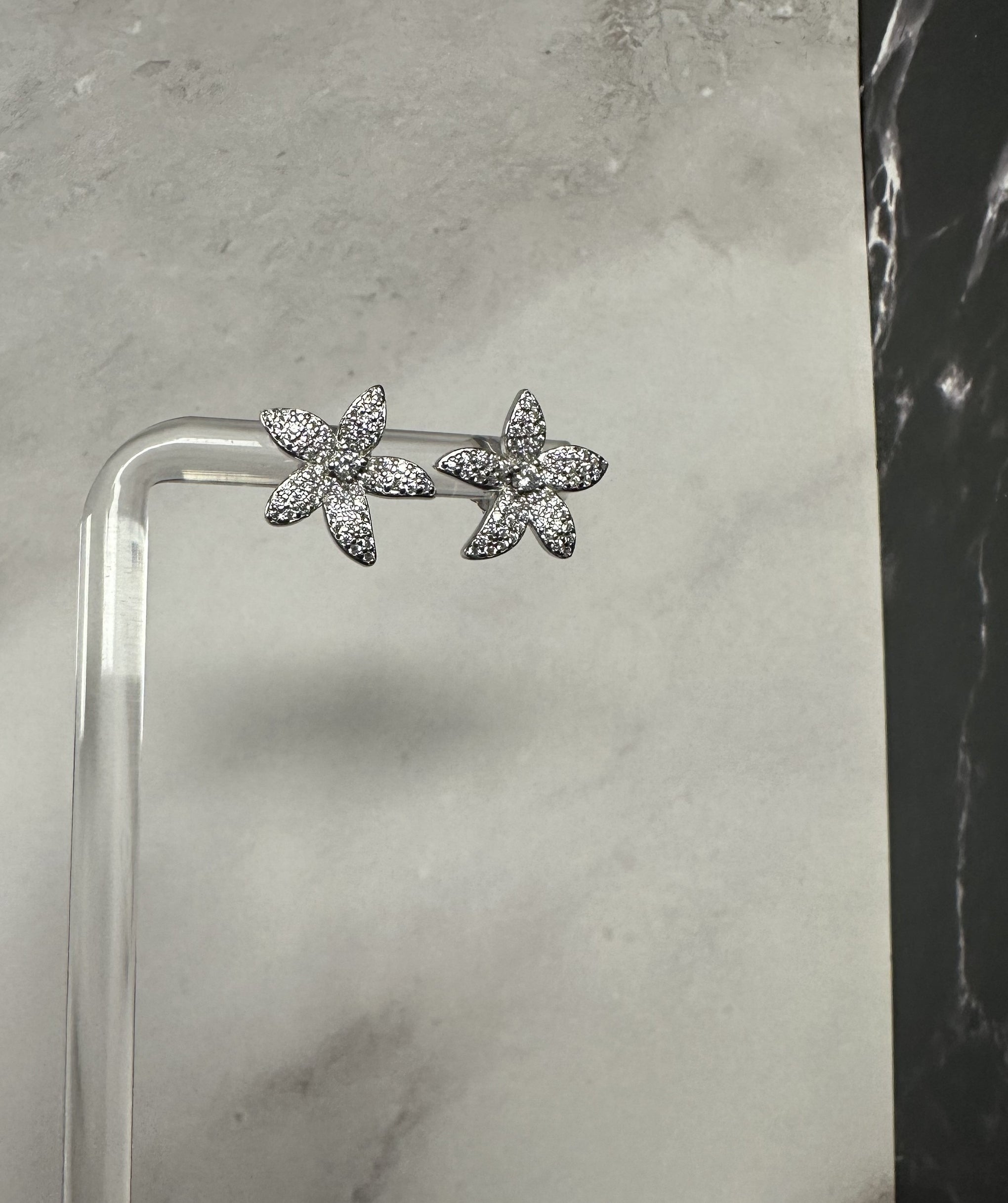The Toscana Bloom: Radiating Swarovski Crystals in Polished .925 Silver