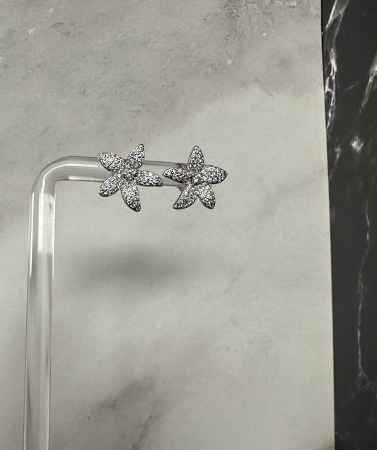 The Toscana Bloom: Radiating Swarovski Crystals in Polished .925 Silver