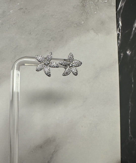 The Toscana Bloom: Radiating Swarovski Crystals in Polished .925 Silver