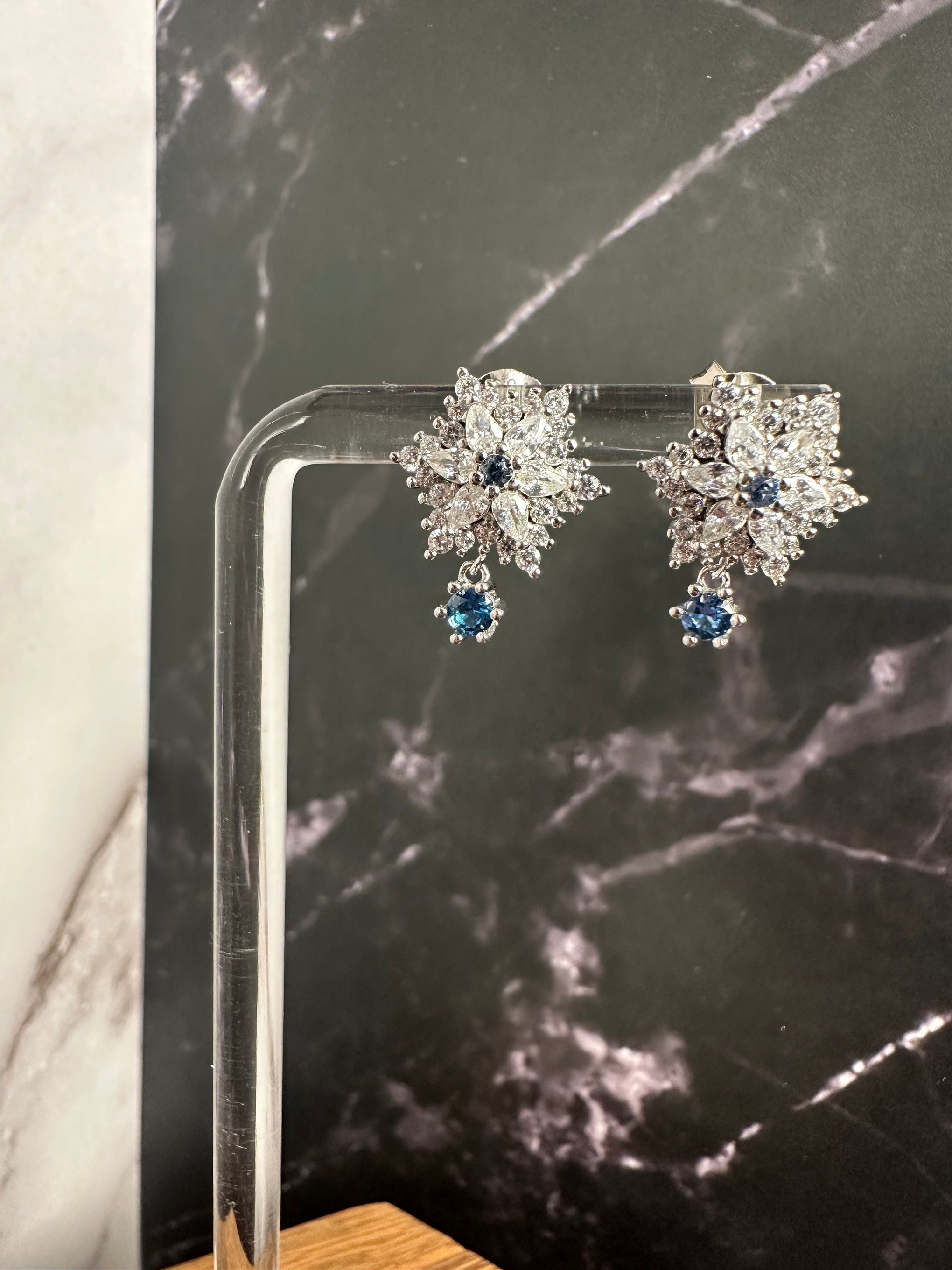 Luce di Positano: Hand-Finished Sterling Silver Marquise Bloom Earrings