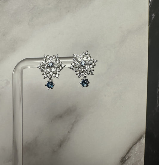 Luce di Positano: Hand-Finished Sterling Silver Marquise Bloom Earrings