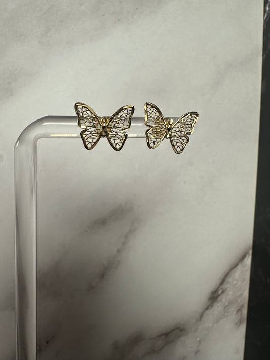 Farfalla d’Oro — 18k Italian Gold Filigree Butterfly Studs