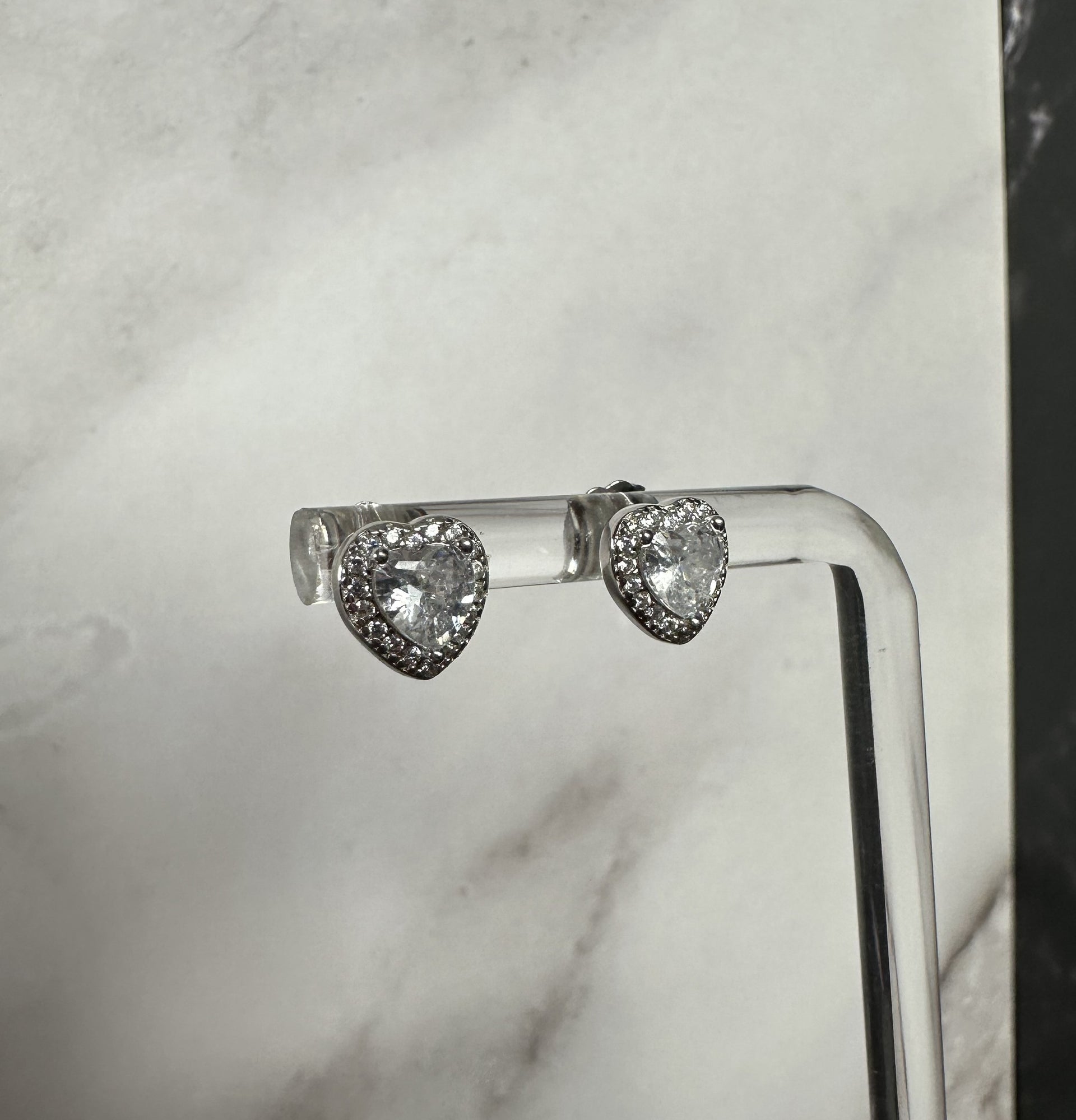 The Verona Romance: Radiant Heart-Cut Swarovski Crystals in .925 Silver