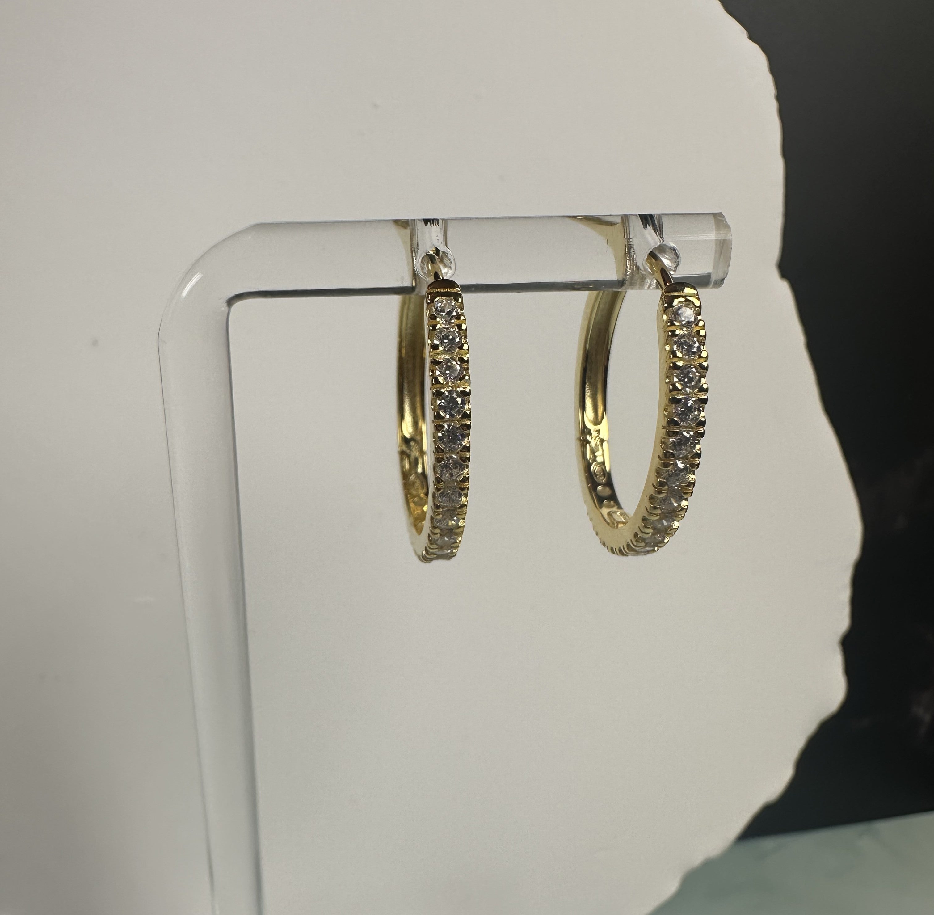 The Pavé Brilliance Hoops: A Masterpiece in Italian Vermeil