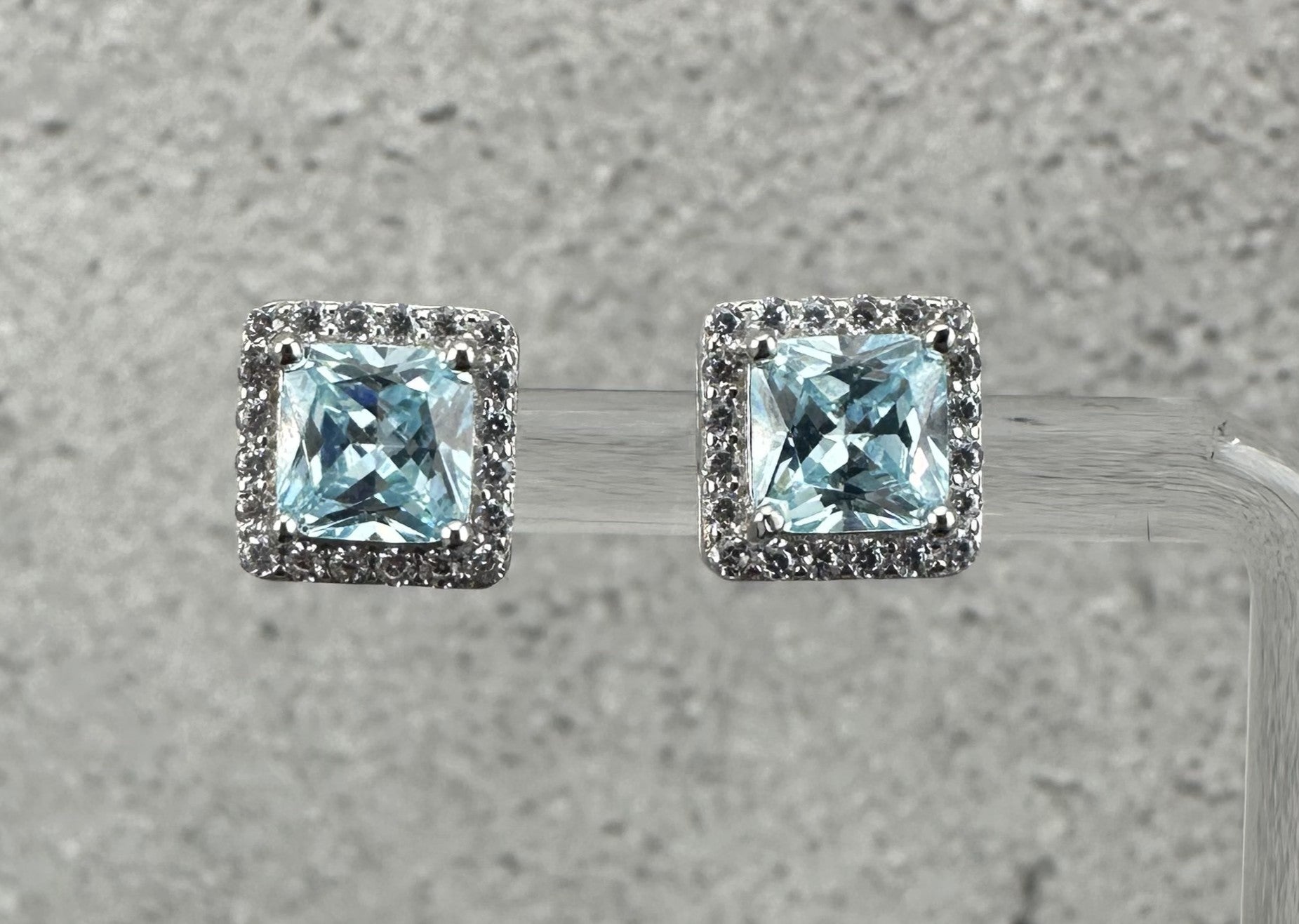 The Ghiaccio Halo Studs: A Cool Radiance in .925 Silver