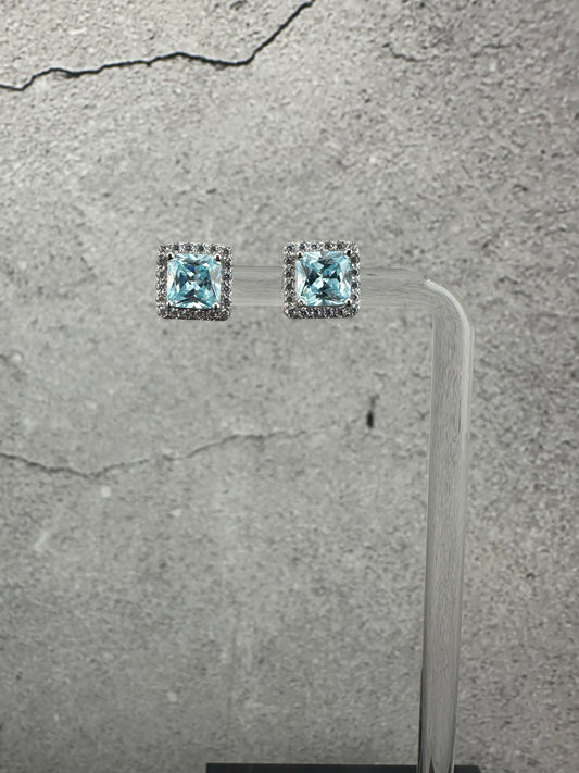 The Ghiaccio Halo Studs: A Cool Radiance in .925 Silver