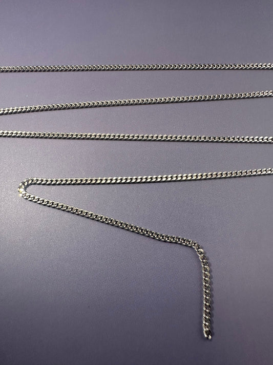 14 K White Gold Curb Chain 1.75 mm