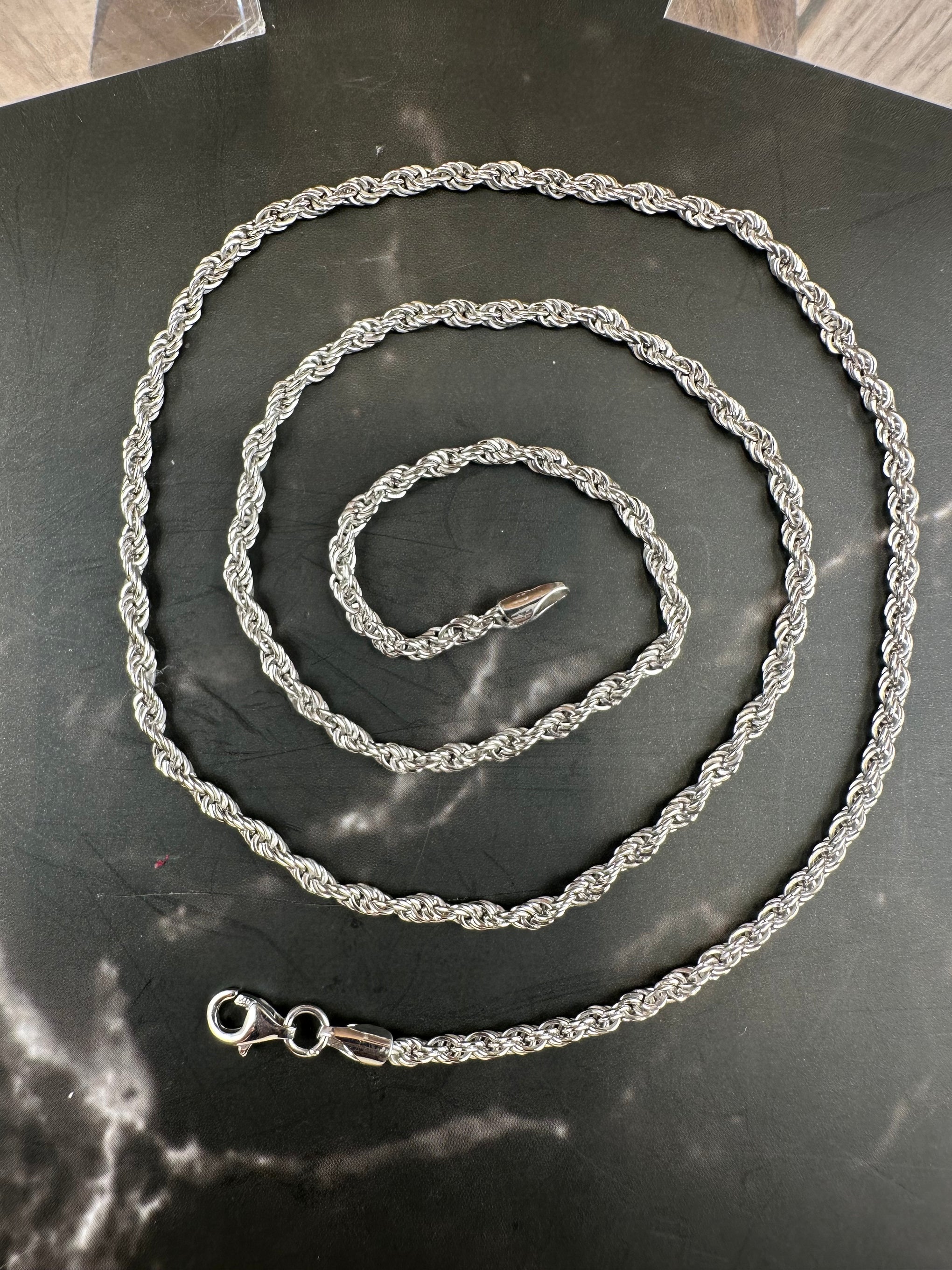 The Argento Brillante Rope: 20-Inch .925 Silver