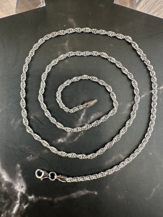 The Argento Brillante Rope: A 20-Inch Masterpiece in .925 Silver