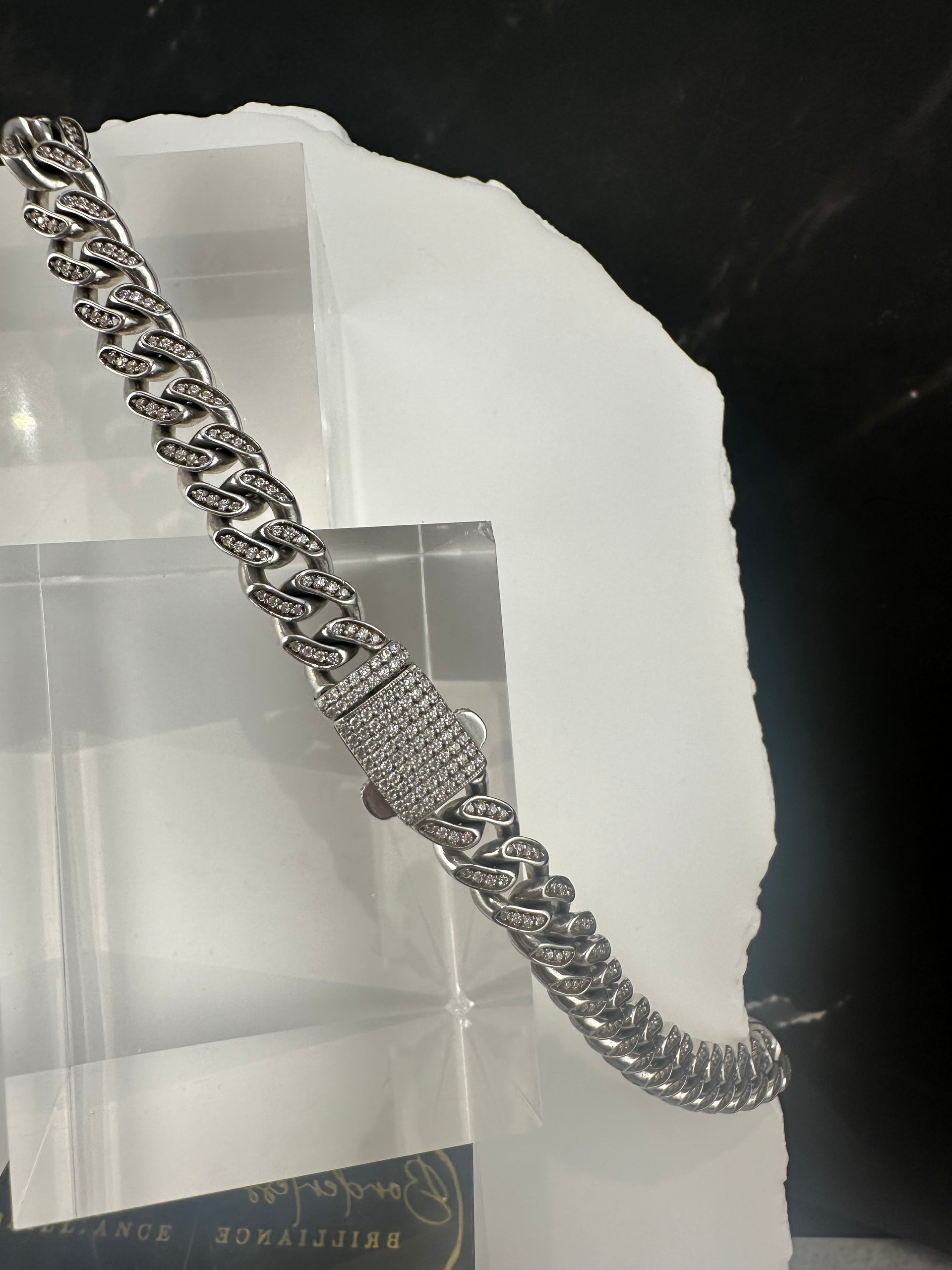 The Ghiaccio Brillante Curb: 18-Inch .925 Silver